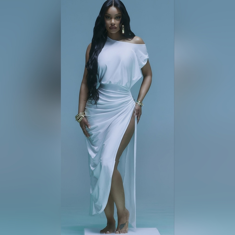 NWT 3X FASHION NOVA SPICE IT UP DRESS~WHITE
